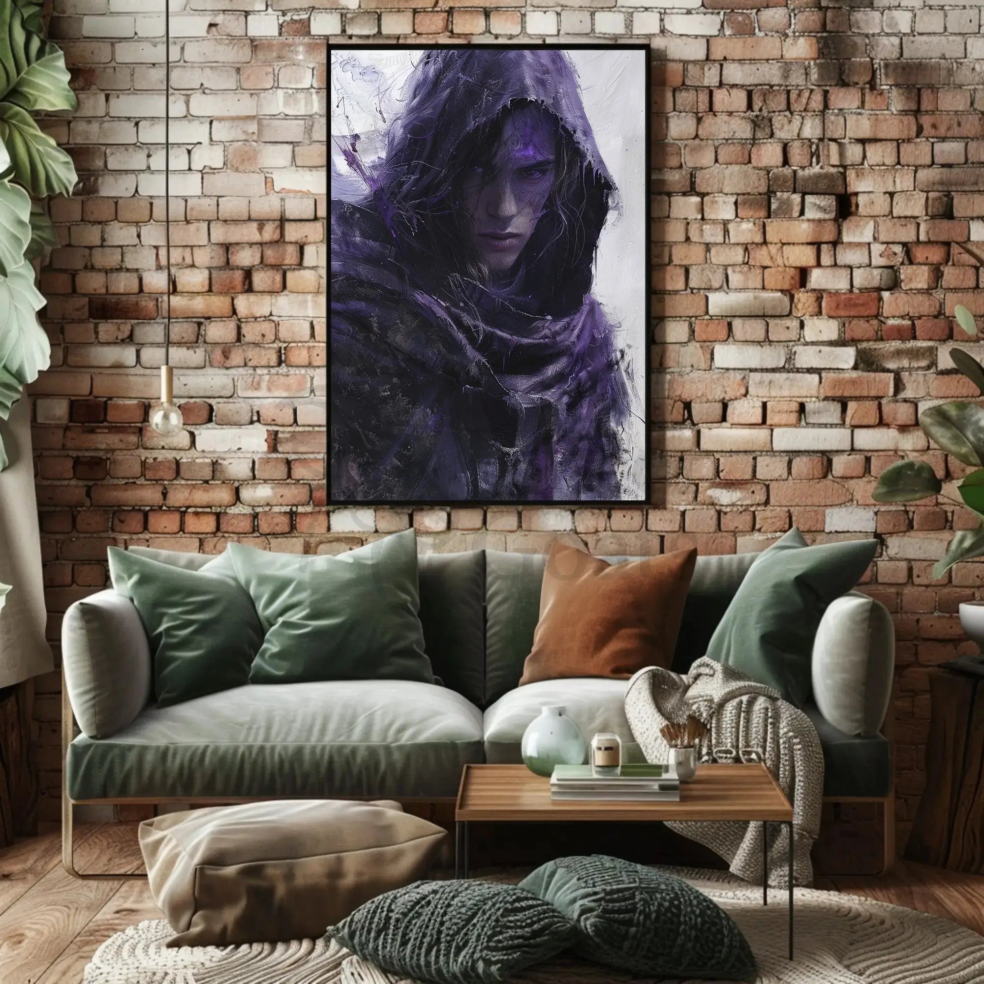 Mysterious Hooded Figure in Dark Fantasy Adventure Poster PosterGoat
