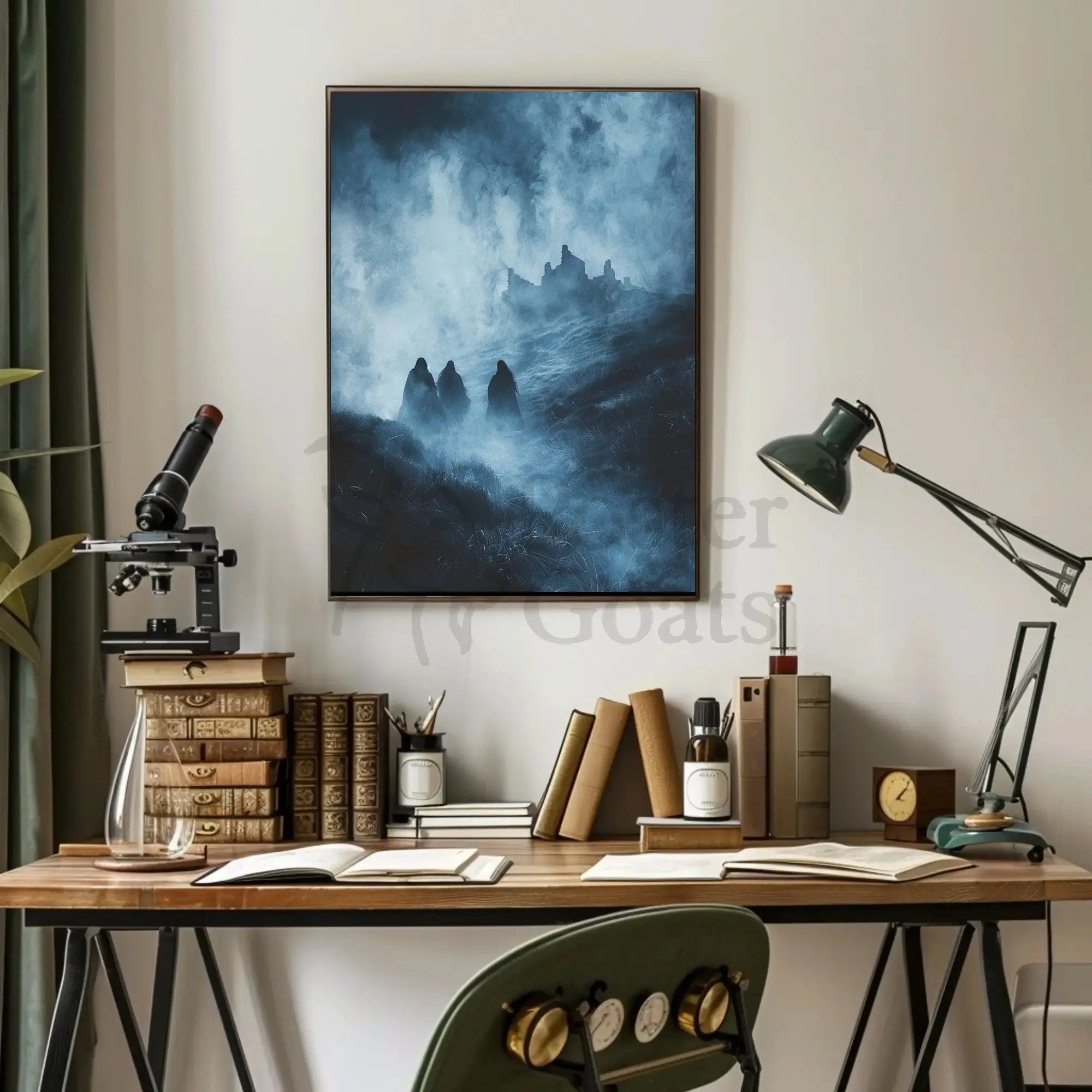 Mysterious Medieval Journey to Ancient Ruins Art Poster PosterGoat