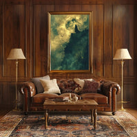 Mysterious Moonlit Cliff Fantasy Artistic or Pop Culture Poster PosterGoat