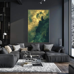 Mysterious Moonlit Cliff Fantasy Artistic or Pop Culture Poster PosterGoat