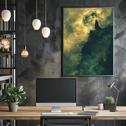Mysterious Moonlit Cliff Fantasy Artistic or Pop Culture Poster PosterGoat