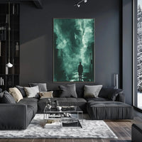 Mysterious Noir Scene in Dimly Lit Street Artistic Poster PosterGoat