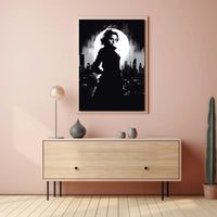Mysterious Noir Urban Silhouette Classic Detective Story Poster PosterGoat