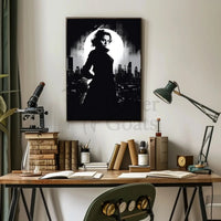 Mysterious Noir Urban Silhouette Classic Detective Story Poster PosterGoat