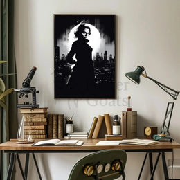 Mysterious Noir Urban Silhouette Classic Detective Story Poster PosterGoat