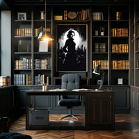 Mysterious Noir Urban Silhouette Classic Detective Story Poster PosterGoat