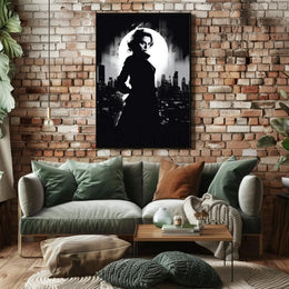 Mysterious Noir Urban Silhouette Classic Detective Story Poster PosterGoat