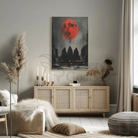 Mysterious Red Moon Fantasy Gothic Art Poster PosterGoat