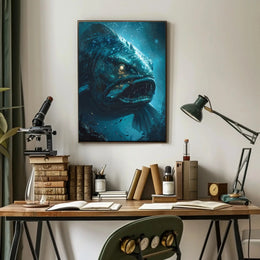 Mysterious Sea Monster Lurks in Abyss Futuristic Sci-Fi Poster PosterGoat