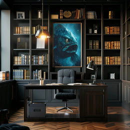 Mysterious Sea Monster Lurks in Abyss Futuristic Sci-Fi Poster PosterGoat