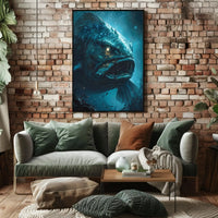Mysterious Sea Monster Lurks in Abyss Futuristic Sci-Fi Poster PosterGoat