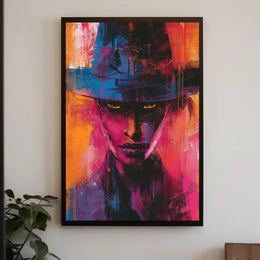 Mysterious Western Gaze Abstract Artistic Pop Culture Poster PosterGoat