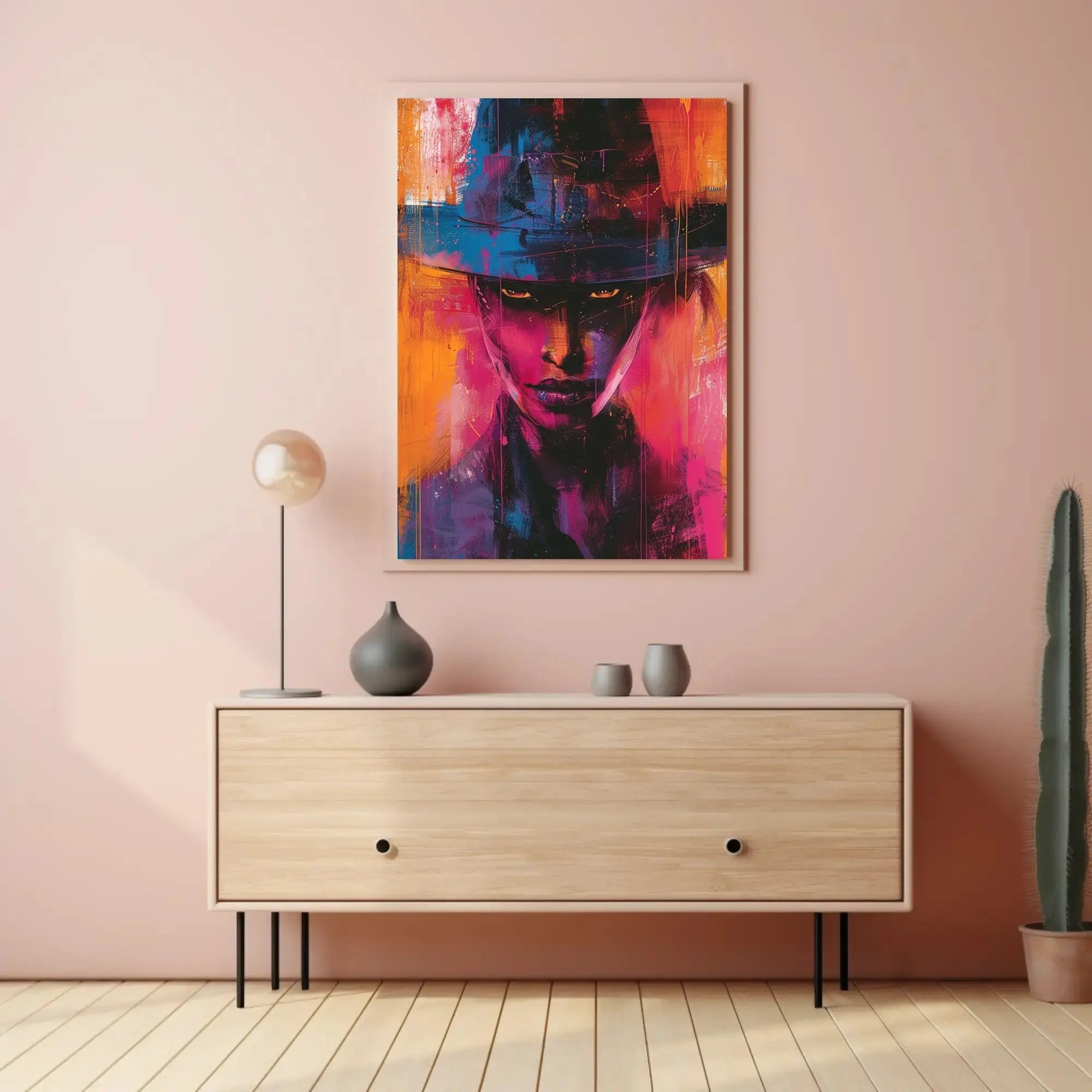 Mysterious Western Gaze Abstract Artistic Pop Culture Poster PosterGoat