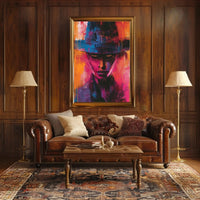 Mysterious Western Gaze Abstract Artistic Pop Culture Poster PosterGoat