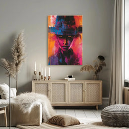 Mysterious Western Gaze Abstract Artistic Pop Culture Poster PosterGoat
