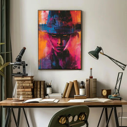Mysterious Western Gaze Abstract Artistic Pop Culture Poster PosterGoat