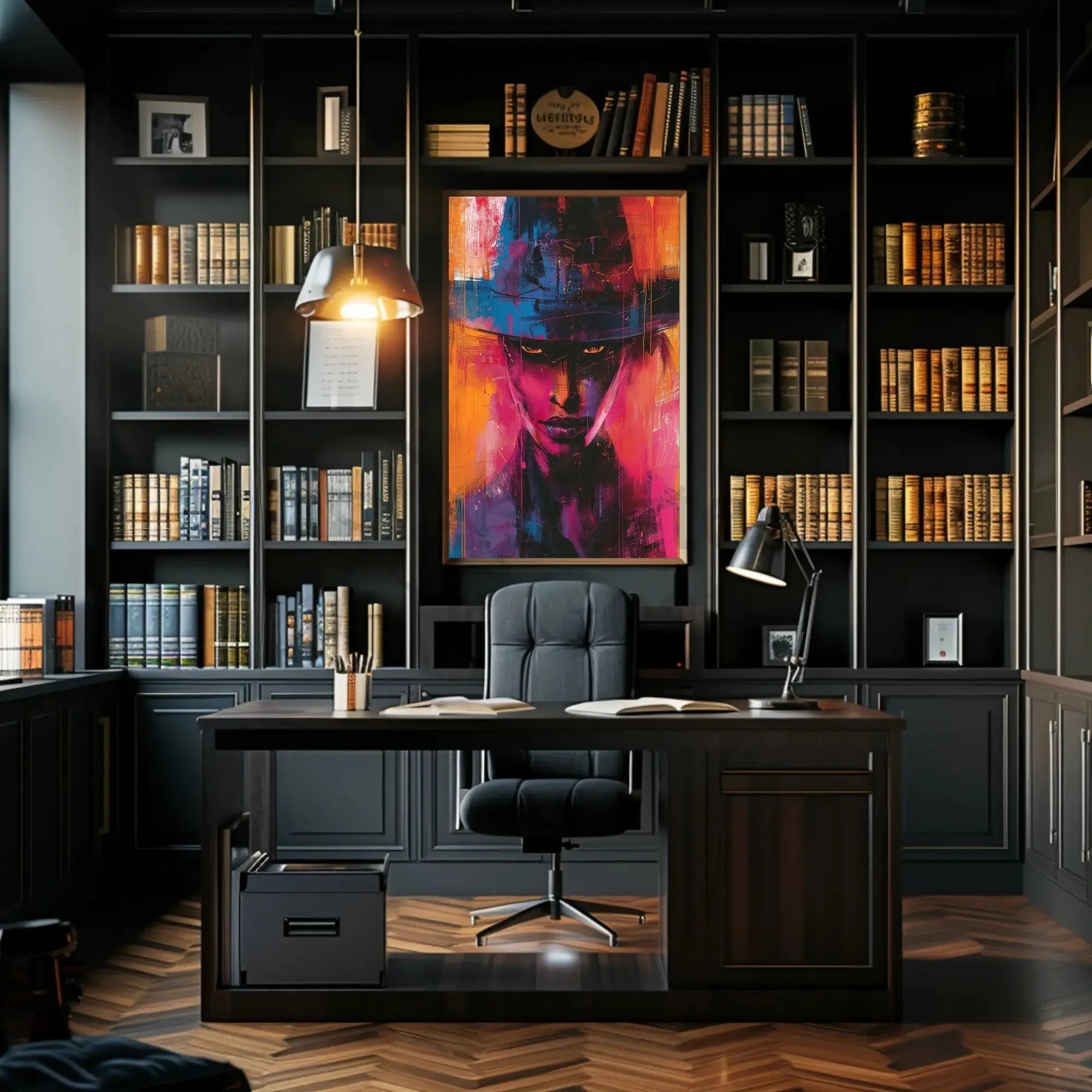 Mysterious Western Gaze Abstract Artistic Pop Culture Poster PosterGoat