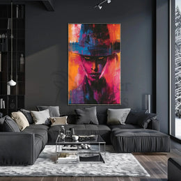 Mysterious Western Gaze Abstract Artistic Pop Culture Poster PosterGoat