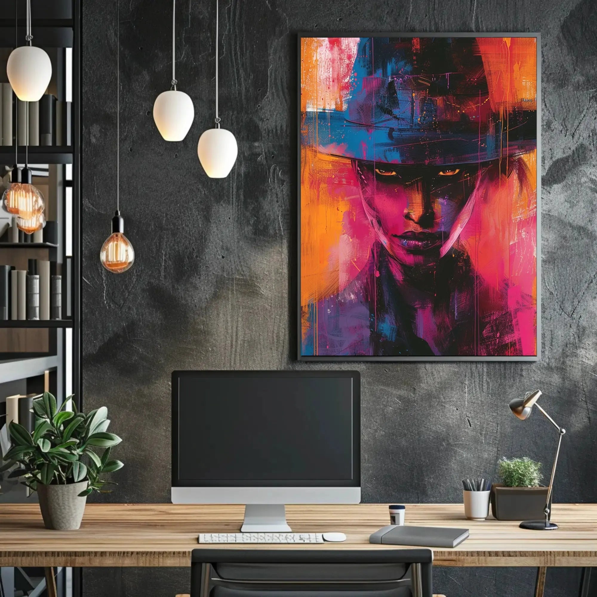 Mysterious Western Gaze Abstract Artistic Pop Culture Poster PosterGoat