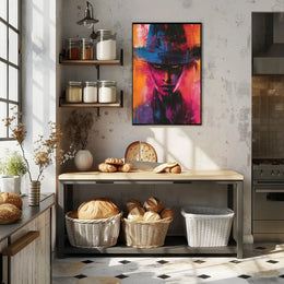 Mysterious Western Gaze Abstract Artistic Pop Culture Poster PosterGoat