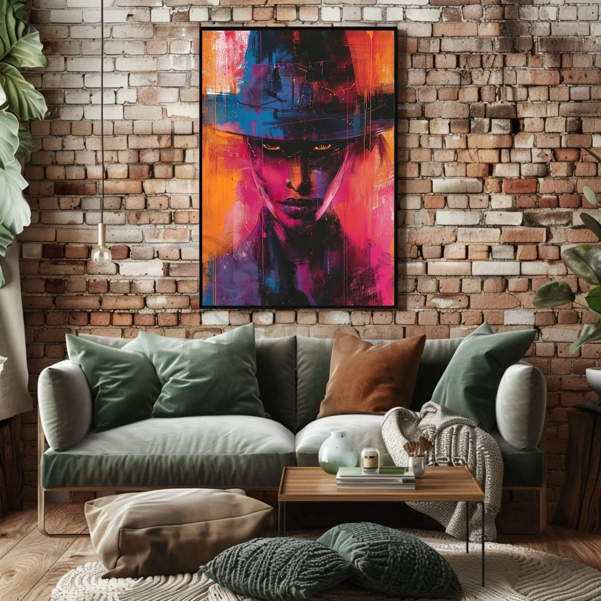 Mysterious Western Gaze Abstract Artistic Pop Culture Poster PosterGoat