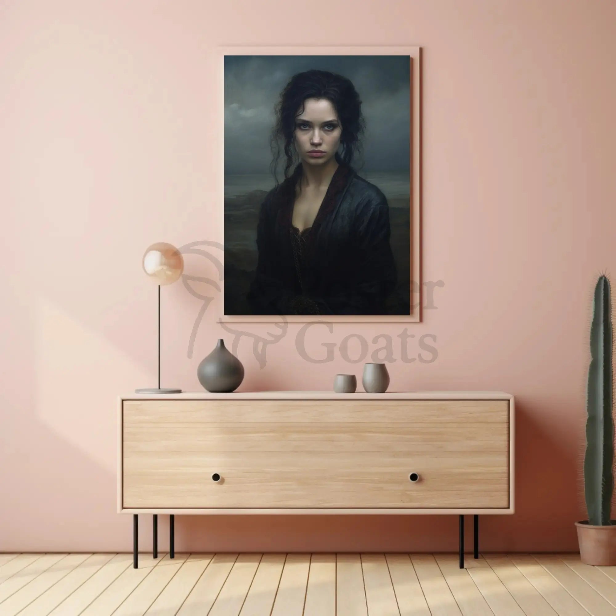 Mysterious Woman Gothic Era Artistic Portrait Poster PosterGoat
