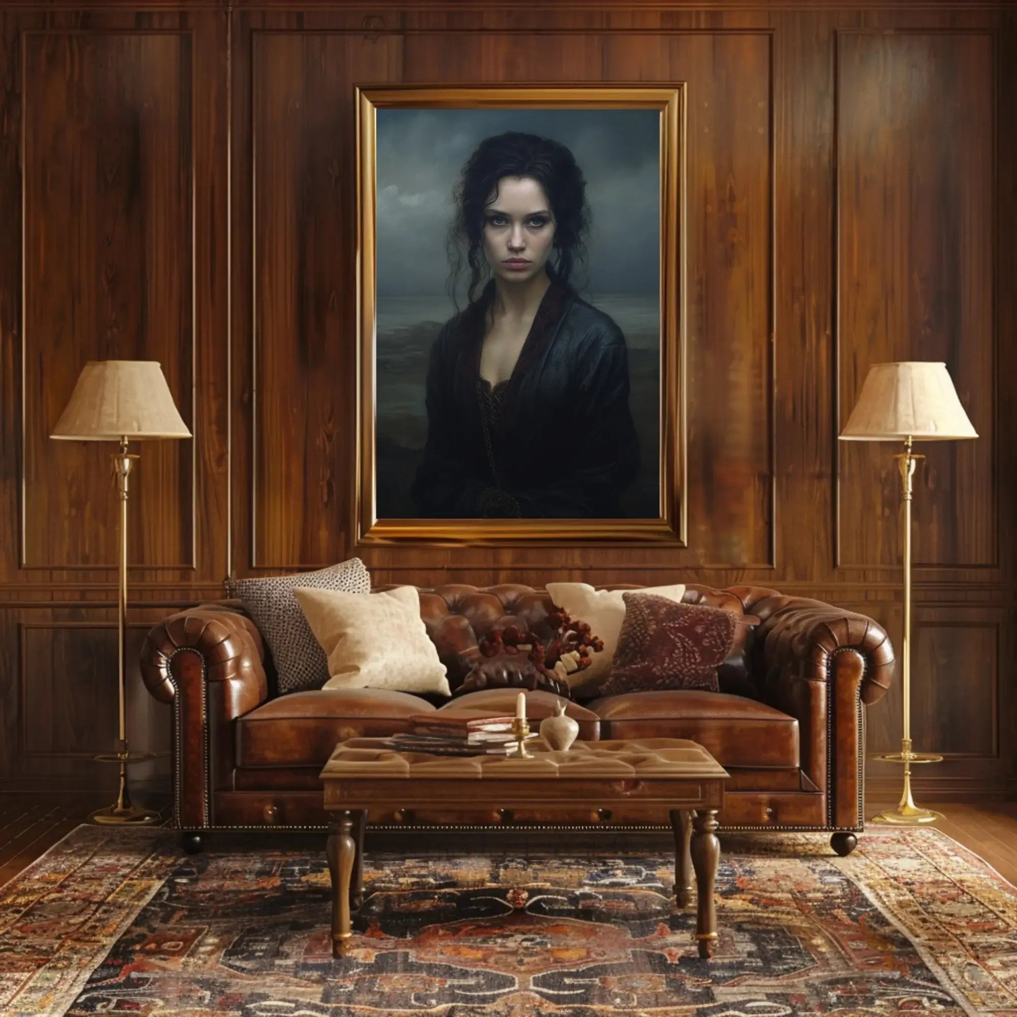 Mysterious Woman Gothic Era Artistic Portrait Poster PosterGoat