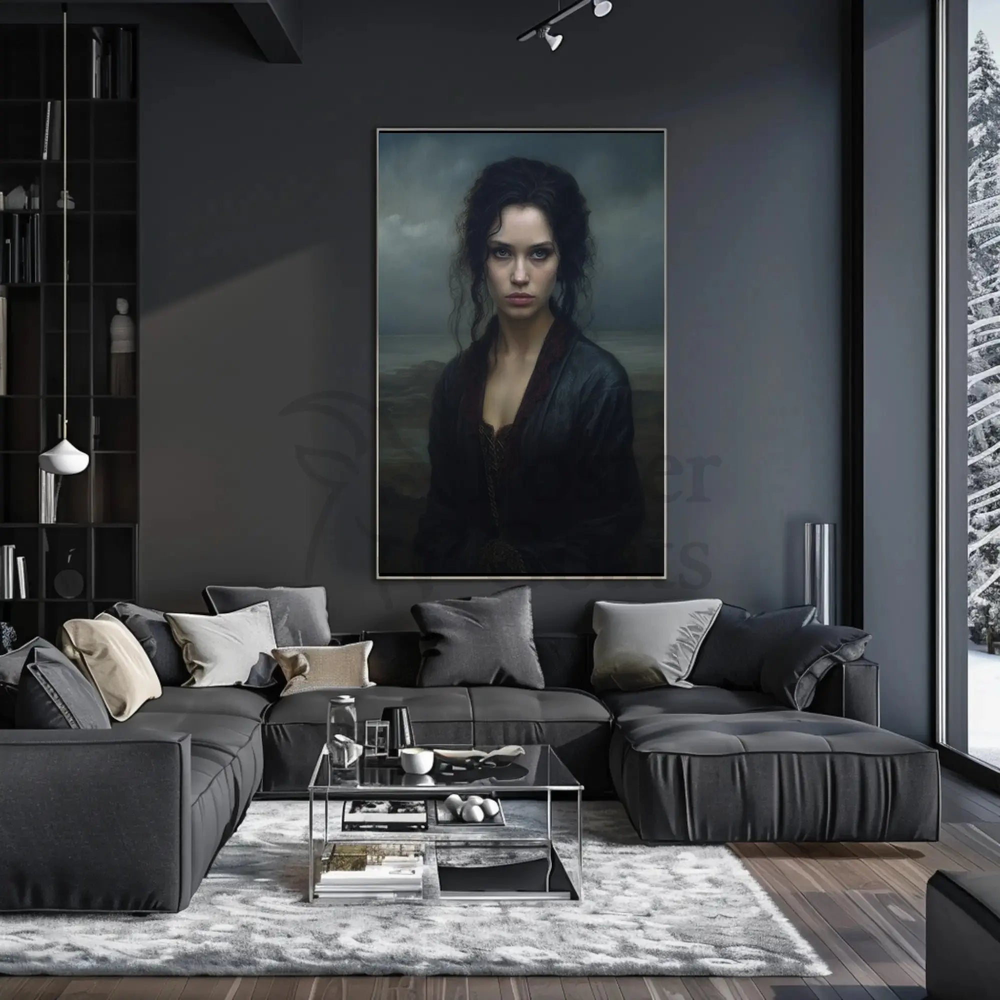 Mysterious Woman Gothic Era Artistic Portrait Poster PosterGoat