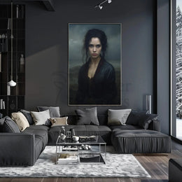 Mysterious Woman Gothic Era Artistic Portrait Poster PosterGoat