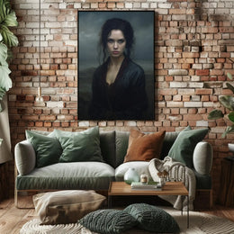 Mysterious Woman Gothic Era Artistic Portrait Poster PosterGoat