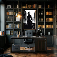 Mysterious Woman Noir Cityscape Artistic Poster PosterGoat