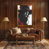Mysterious Woman with Red Eyes Artistic Poster PosterGoat