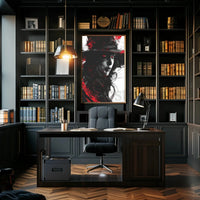Mysterious Woman with Red Eyes Artistic Poster PosterGoat