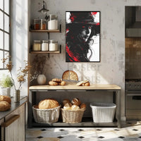 Mysterious Woman with Red Eyes Artistic Poster PosterGoat
