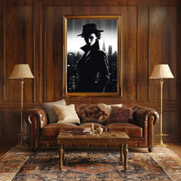 Mystery Woman in Noir Classic Artistic Poster PosterGoat