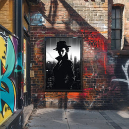 Mystery Woman in Noir Classic Artistic Poster PosterGoat