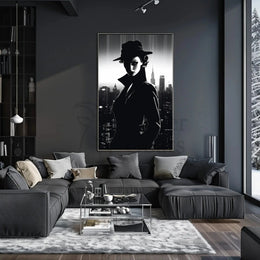 Mystery Woman in Noir Classic Artistic Poster PosterGoat