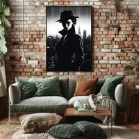 Mystery Woman in Noir Classic Artistic Poster PosterGoat