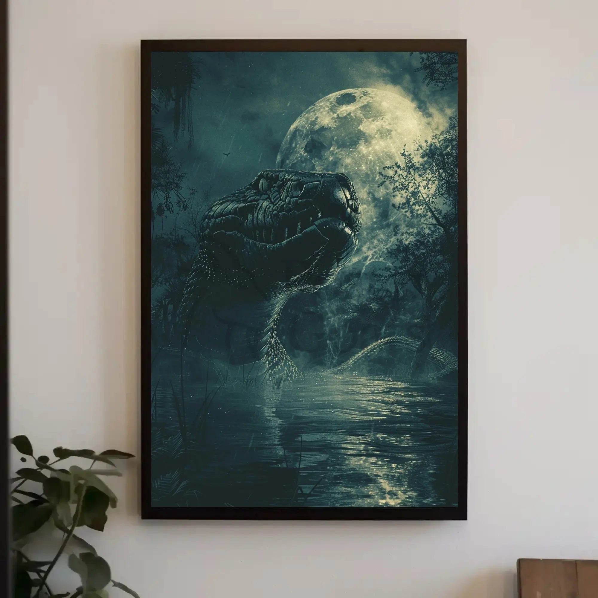 Mystic Night Serpent in Jungle Animal Poster PosterGoat