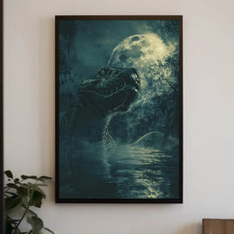 Mystic Night Serpent in Jungle Animal Poster PosterGoat