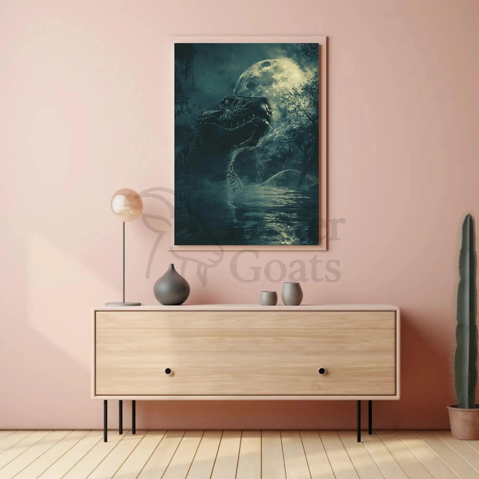 Mystic Night Serpent in Jungle Animal Poster PosterGoat