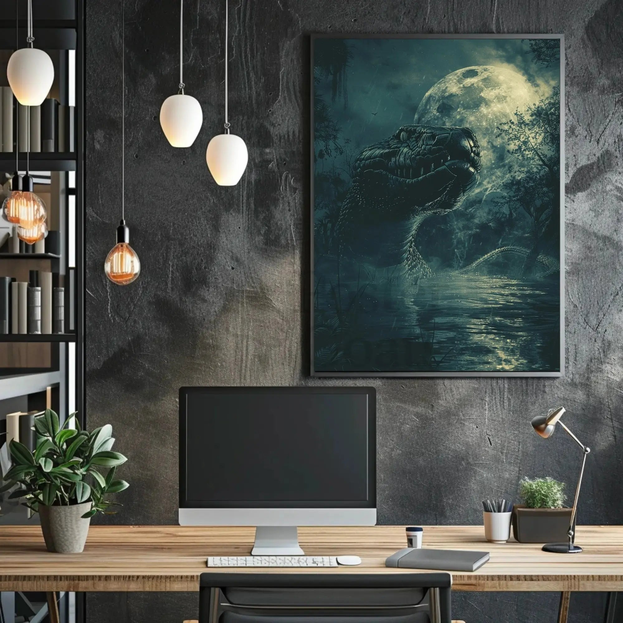 Mystic Night Serpent in Jungle Animal Poster PosterGoat