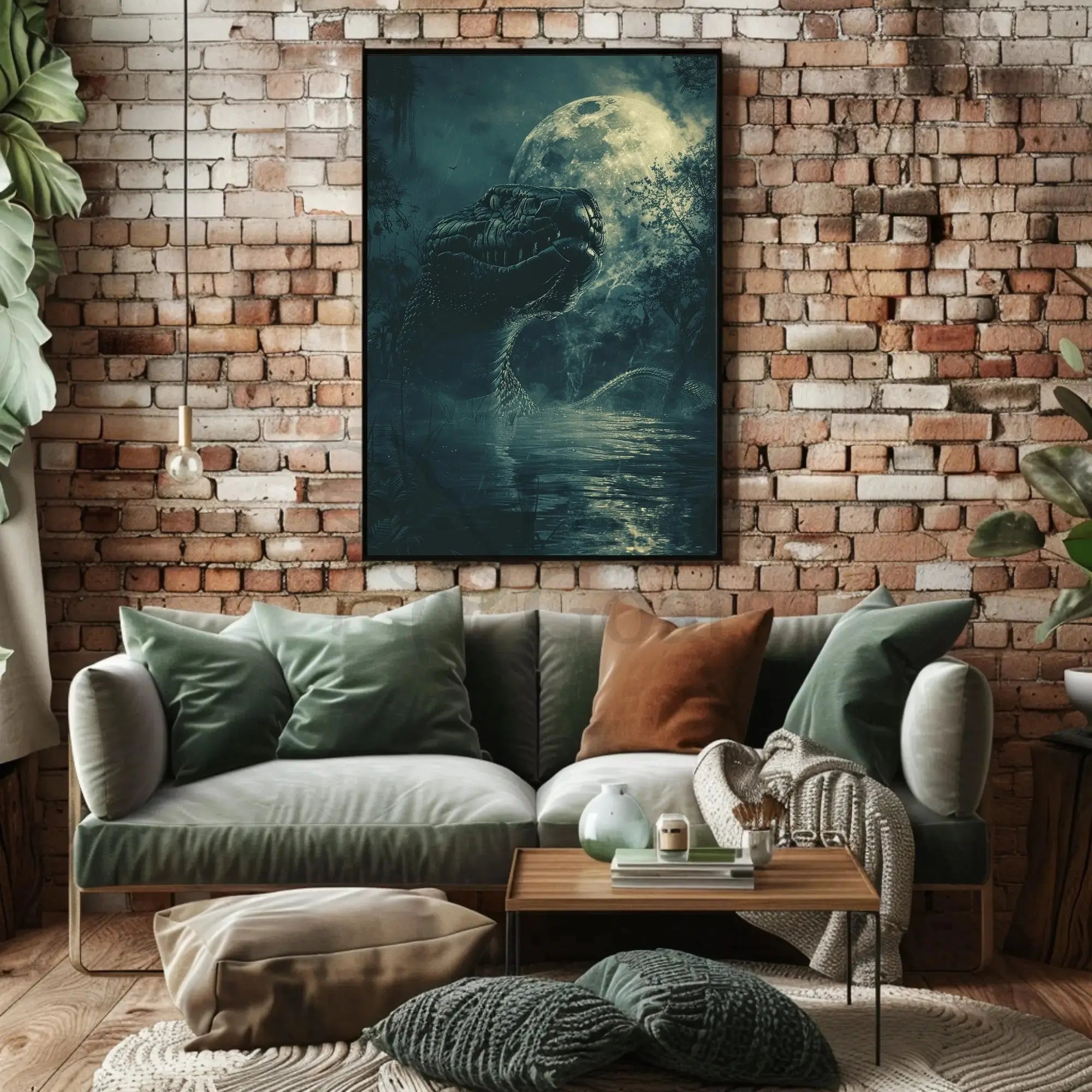 Mystic Night Serpent in Jungle Animal Poster PosterGoat