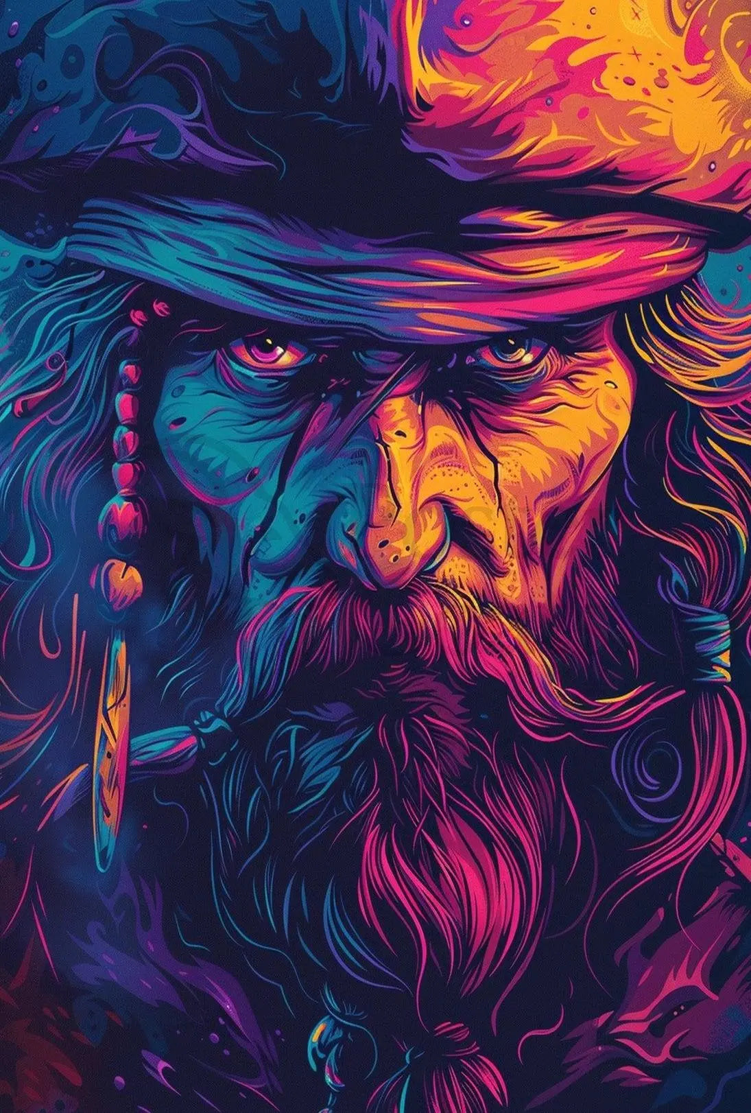 Mystical Adventurer Psychedelic Art Pop Culture Poster PosterGoat