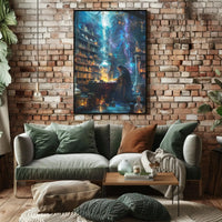 Mystical Alchemist Library Fantasy Poster PosterGoat