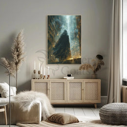 Mystical Ancient Library Fantasy Art Poster PosterGoat