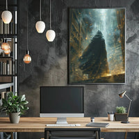 Mystical Ancient Library Fantasy Art Poster PosterGoat