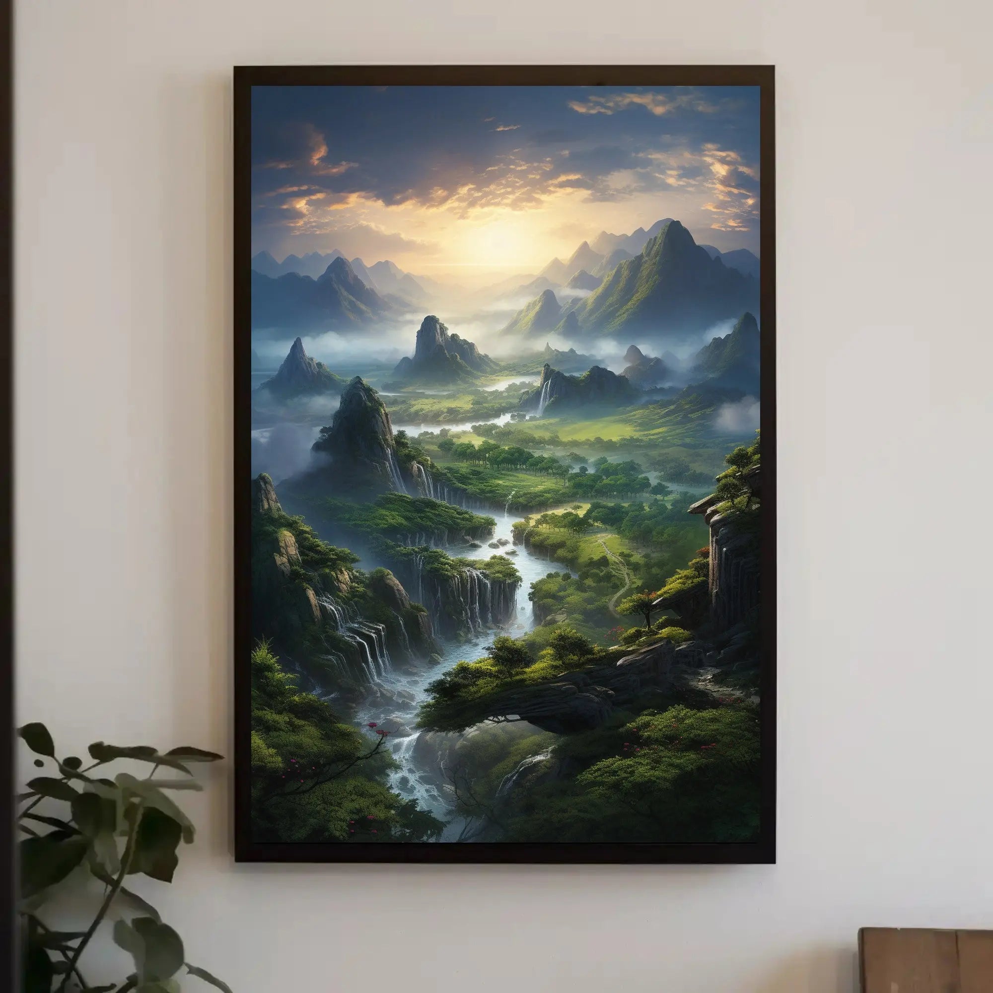 Mystical Asian Landscape Harmony National Park Poster PosterGoat