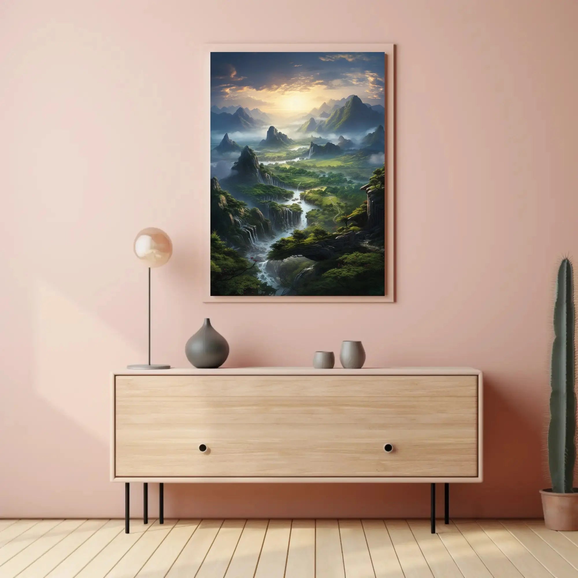 Mystical Asian Landscape Harmony National Park Poster PosterGoat