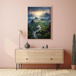 Mystical Asian Landscape Harmony National Park Poster PosterGoat